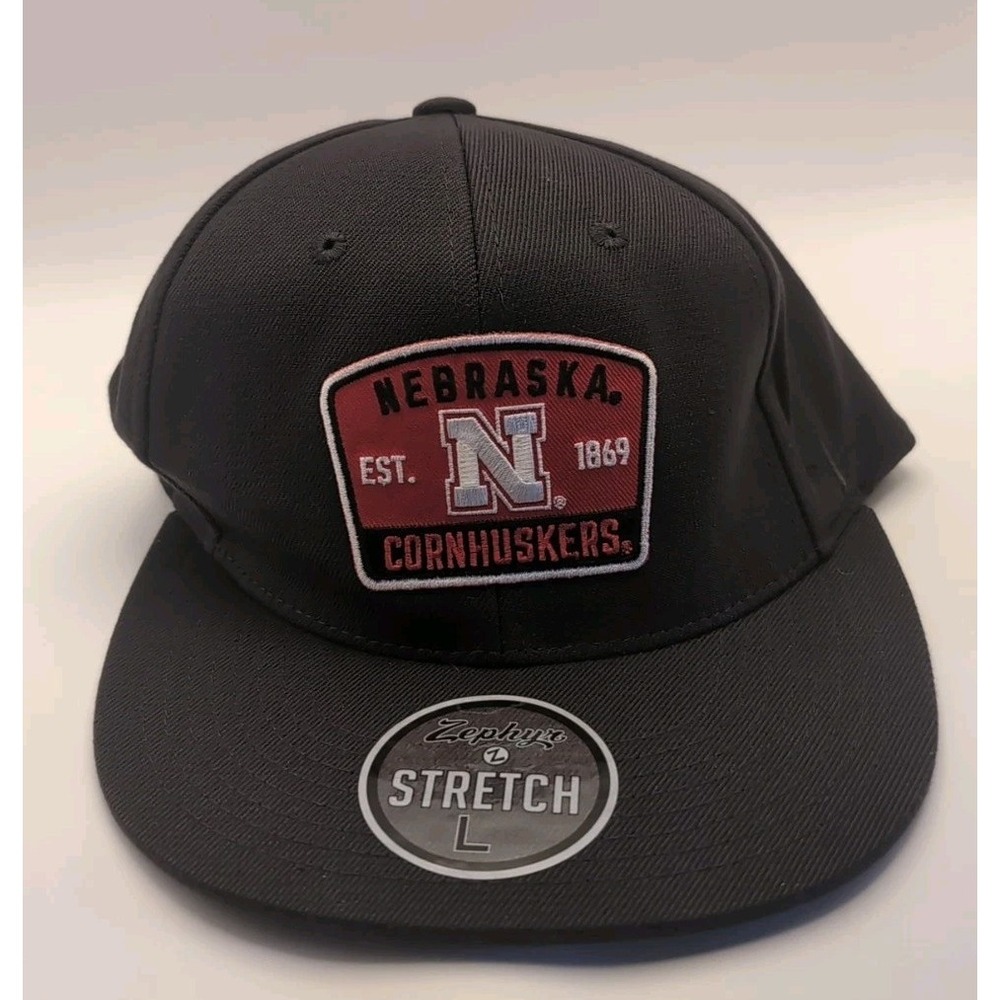 Embroidered‎ Patch Baseball Cap NCAA Nebraska Cornhuskers NEW Large Stretch